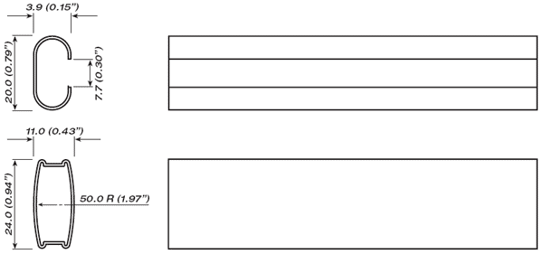 1.0 inch / 25mm Bottom Rail Specifications