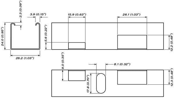 1.0 inch / 25mm Head Rail Specifications