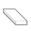 90908xxx / 9 ft Foam PVC Standard Bottom Rail - Whites