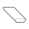 90909xxx / 9 ft Foam PVC Beveled Bottom Rail - Whites