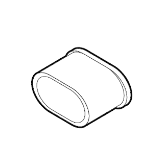 25520112 / “C” Bottom Rail End Plug, Alabaster color