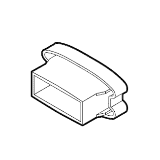 25530205 / Bottom Rail End Cap, White color