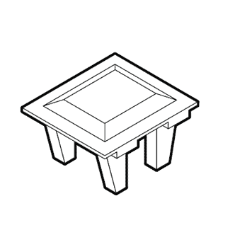 35510205 / Bottom Rail Anchor, White color