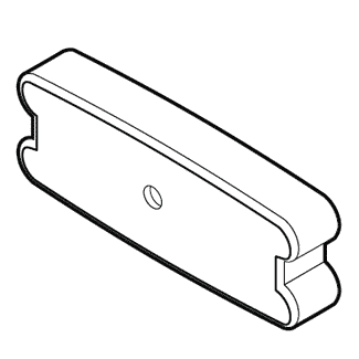 50521031 / Bottom Rail End Cap, Fawn color
