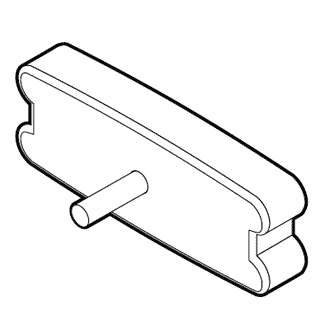 50522005 / Bottom Rail End Cap, Gloss White color
