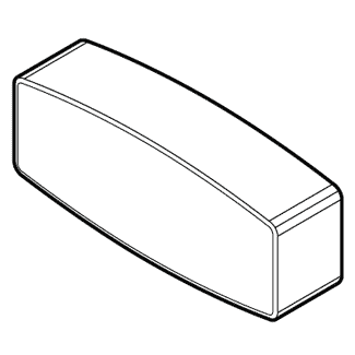 50530125 / Bottom Rail End Cap, Cocoa color