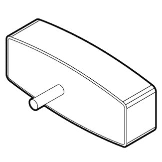50532112 / Bottom Rail End Cap, Alabaster color